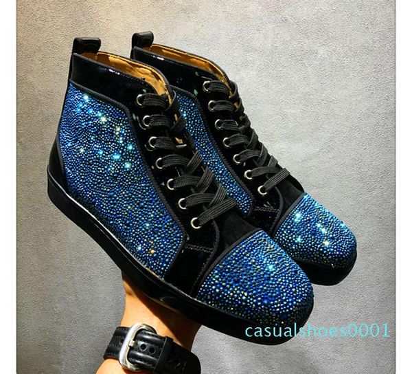 

new rantus orlato men's flat graffiti sneakers women red bottom shoes,2020 new studs shoes no limit rhinestones red sneakers ac01, Black