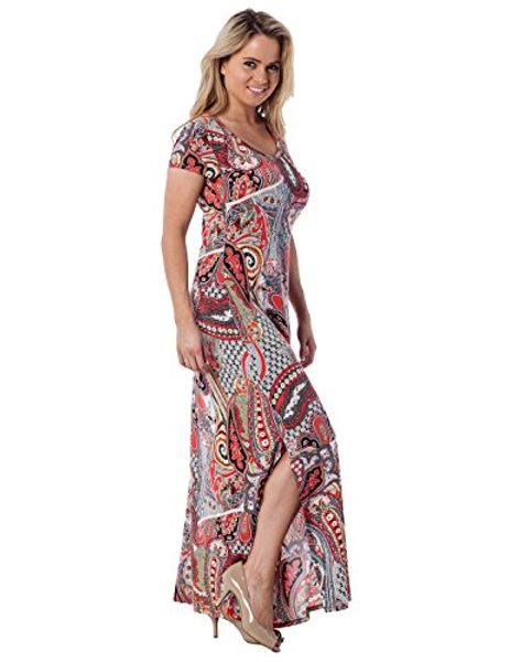 

alki'i women's short sleeve floor length maxi dress, Black;gray