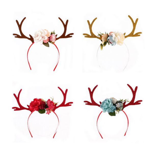 

christmas antlers ear headband hair hoop party kids children hair band gifts