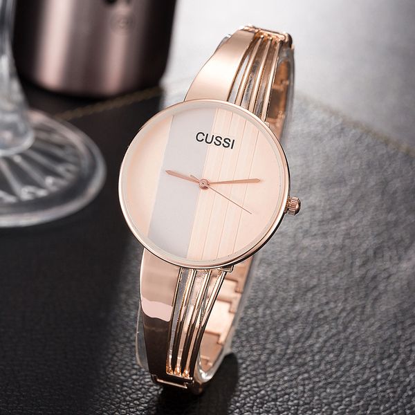 

rose gold women watch 2019 bracelet ladies wrist watch simple women's watches female clock, Slivery;brown