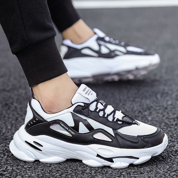 

sneakers men breathable lace running shoes wear casual shoes non-slip sport