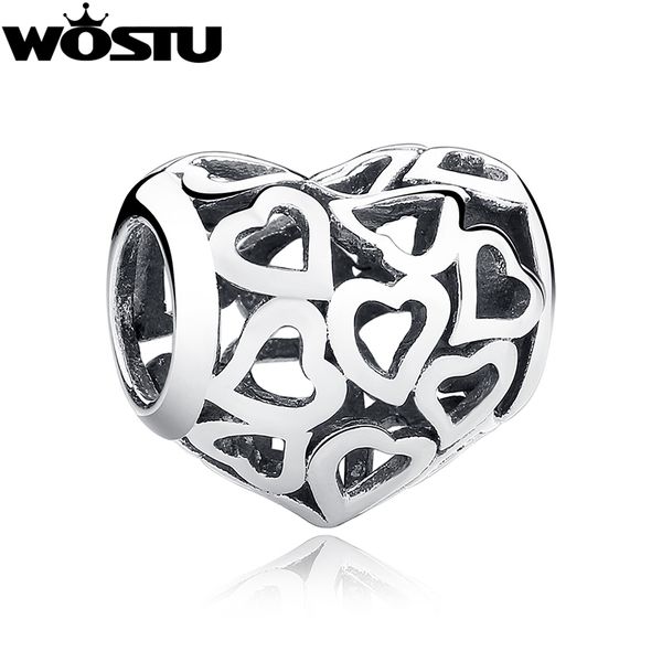 

мода новые стерлингового серебра 925 ажурные шарма сердца шариков fit оригинал wst браслет аутентичные diy подарка ювелирных изделий, Blue;slivery