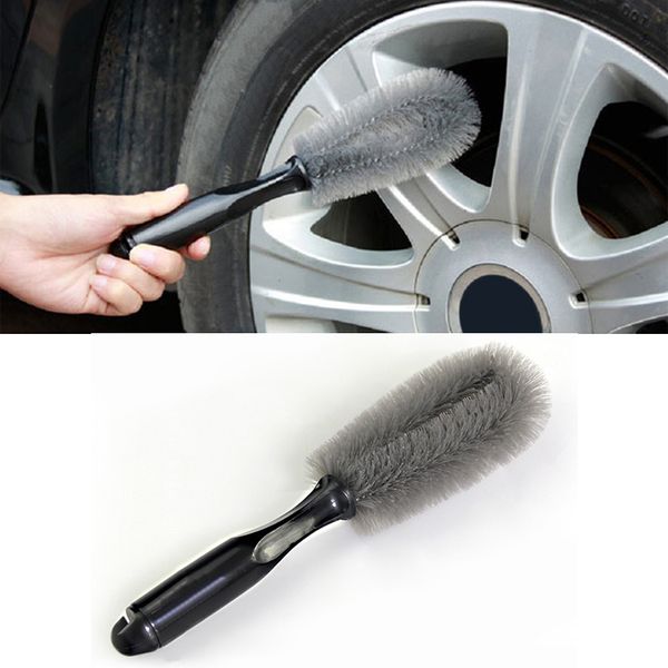 

car bike alloy wheel cleaning brush soft bristles wheel cleaner and grip