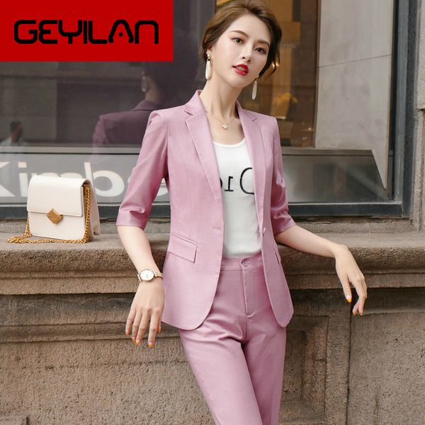 

new women's suits for spring and summer 2020 stylish temperament slim ladies blazer jacket feminine casual cropped pants, White;black