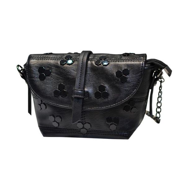 

autumn & winter trend rivet saddle bag, women's bag single shoulder bag. turn over messenger bags, handbag leather