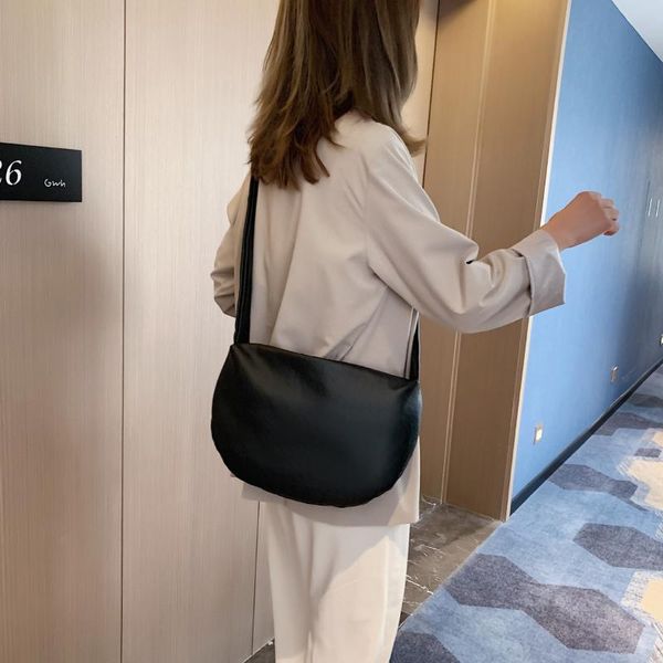 

ultra-soft bag female 2019 new simple mass jiao zi bao ins leisure shoulder bag