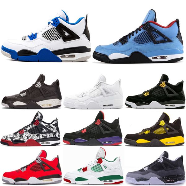 

2019 classic 4s basketball shoes royalty tattoo mars-blackmon motosports thunder4 men athletic sports sneakers size 7-13 outdoors