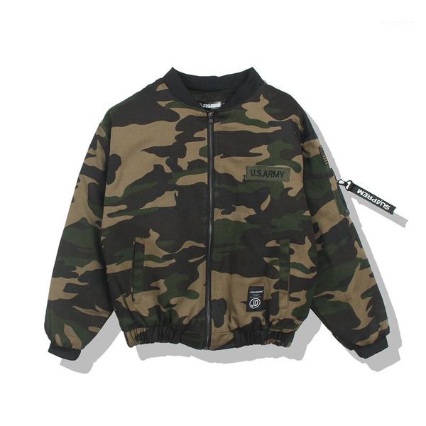

winter jacket fashion long sleeve ribbon coats casual zipper fly thick warm clothing mens designer camouflage, Black;brown