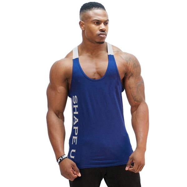 

2019 newly men sleeveless vest breathable summer tees fashion solid color letter fitness running bodybuilding do99, White;black
