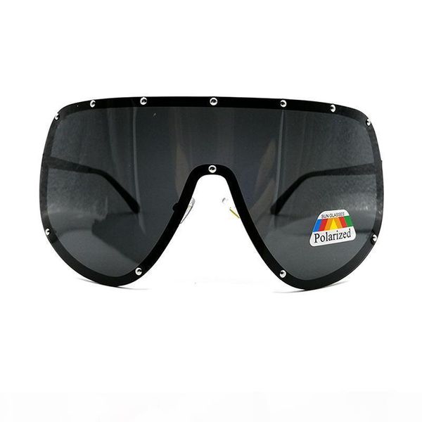 

fashion oversized big huge mask shield half face polarized large sunglasses brand oversize female sun glasses, White;black