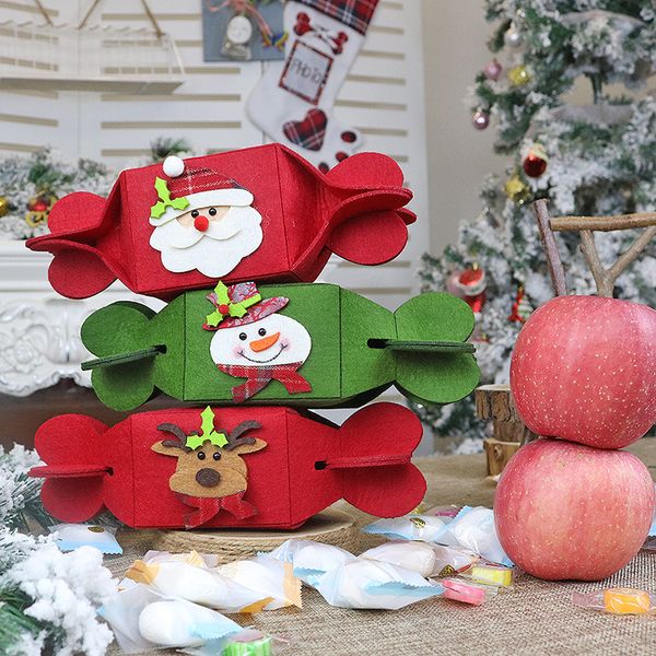 

christmas candy gift boxes xmas tree santa claus snowman guests packaging boxes folding diy christmas gift bag party supplies