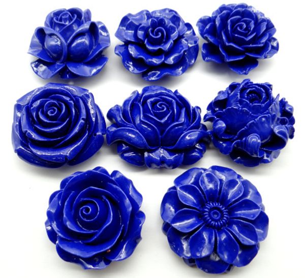 

chinese organic cinnabar natural quartz crystal carve of blue flower charm pendant for diy jewelry making necklace accessories, Silver