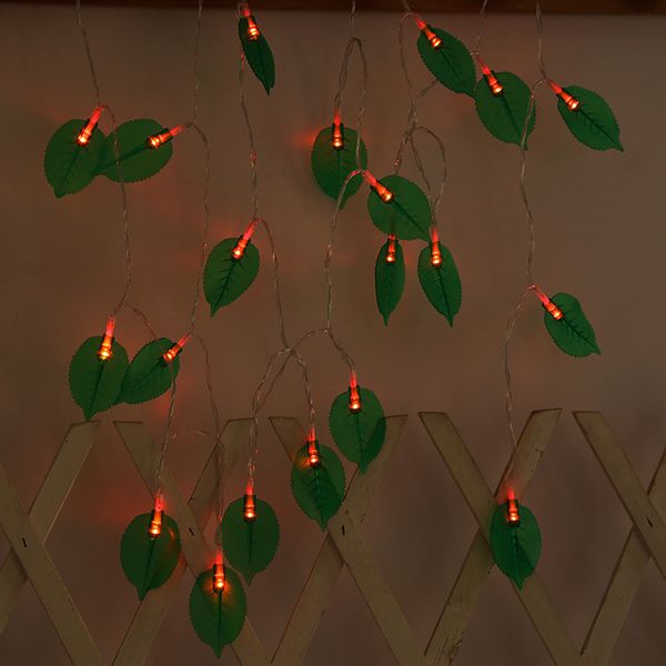 

new pattern led leaf string crossing ins leaf coloured lights christmas decoration room wedding party renovation lamp