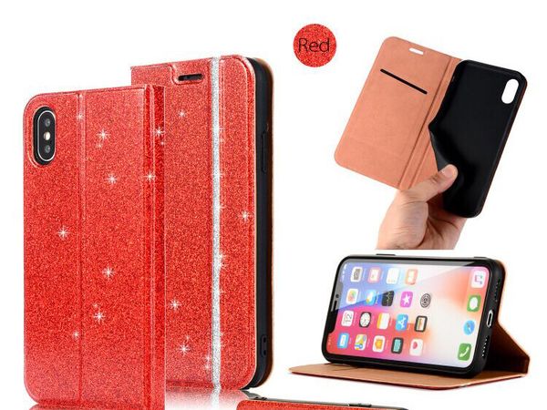 

роскошный тонкий книга кожа + tpu кошелек раскладной телефон protect крышки для iphone 6 7 х чехол для samsung s8 s9