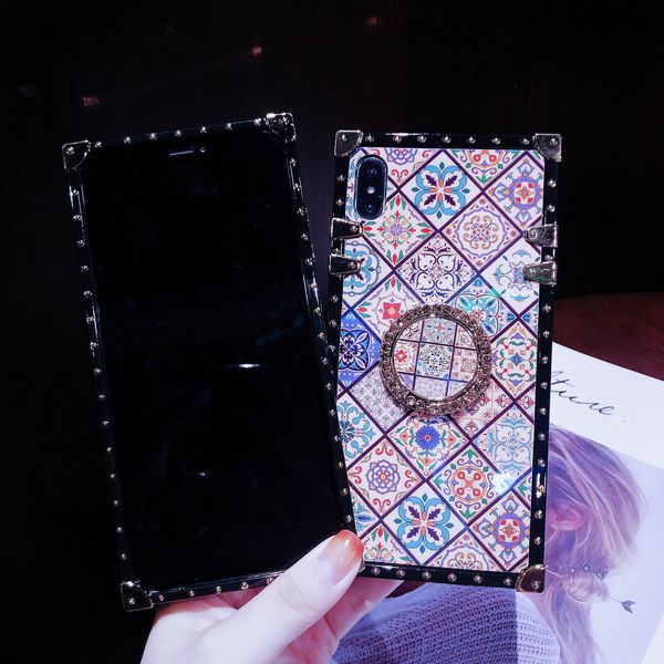 

phone case for iphone 6 6s 7 8 plus x xr xs 11 pro max fashion flower print pc phone case with kickstand various styles