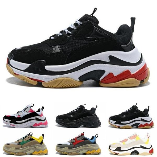 

fashion designer paris 17fw triple-s 2020 triple s sneaker desi luxury dad shoes for men's women beige black sports running shoes 12
