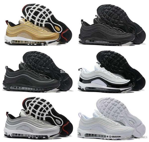 

athletic men low max97 og breathable men running shoes fashion silver gold sneakers man 97s sports outdoor trainers shoes 40-45