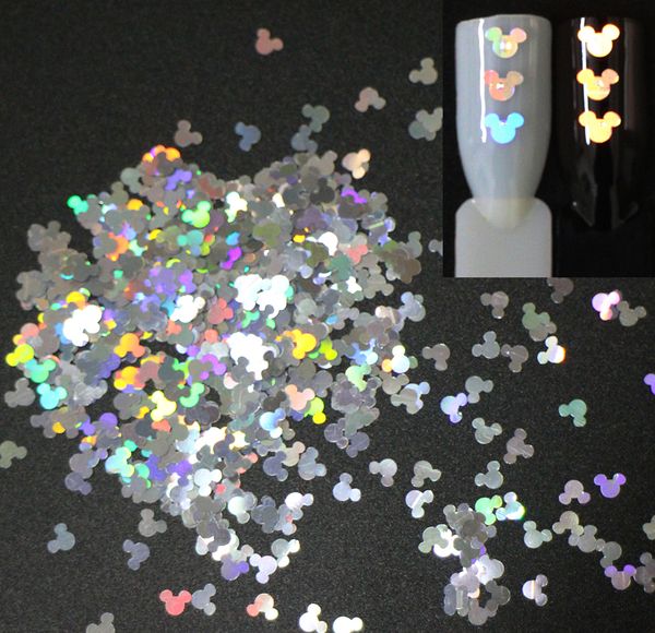

30g~500g ,4mm mouse holographic glitters laser slices paillettes glitters sequins for nail,body,tattoo art,make up,pigment, Silver;gold