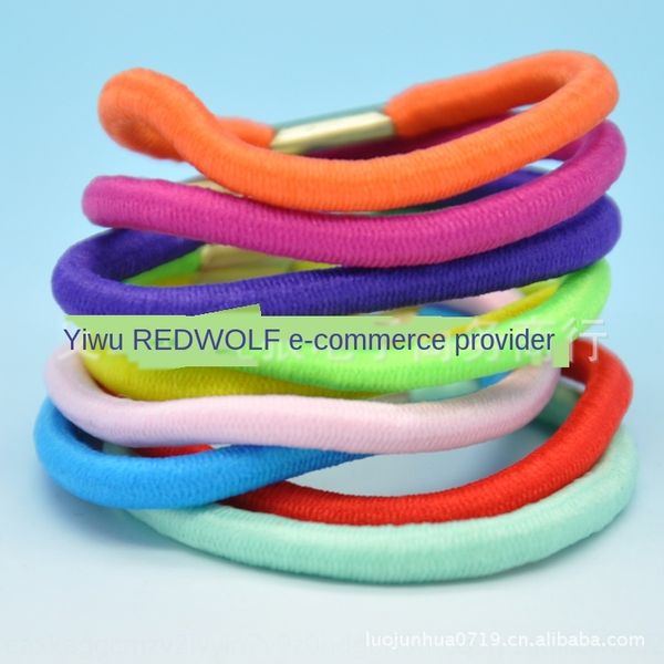 

breqe candy-colored hair rope rubber headdress hair band headdress 2 yuan shop accessories children's gift headstring headwear rubber b, Slivery;white