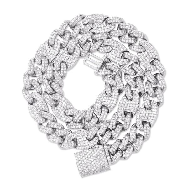 

18 карат позолоченная латунь 12 мм кубинский звено цепи хип-хоп ожерелье личность mendiamond кубинский звено ледяной цепи ожерелье, Black