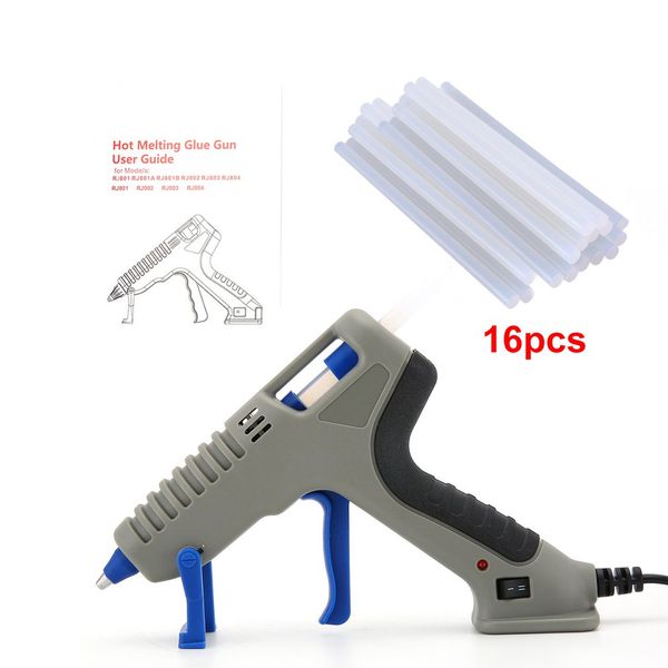 

rj802 melt glue gun with glue stick for diy handwork toy repair tools electric heat temperature guns