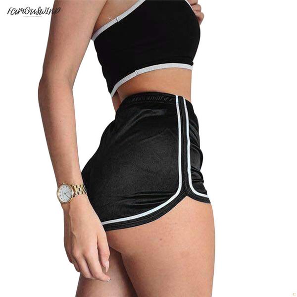 

skinny,slim waisted high ladies silk shorts summer slim fit elastic booty shorts for women pole dance femme pantalon shorts, White;black