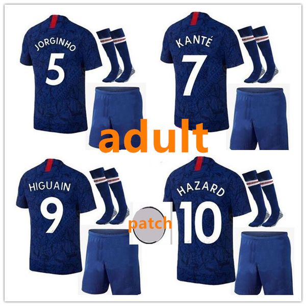

suit hudson odoi new hazard kante 19 20 home blue soccer jerseys maillot de football shirts kit camisa de futebol higuain pulisic, Black
