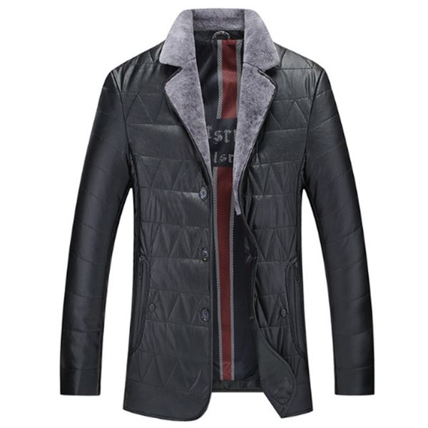 

2017 new l-4xl men's fashion motorcycle black pu faux leather jacket with linning men casual biker leather coat slim coat man