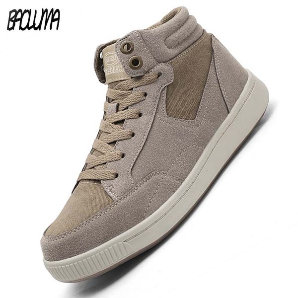 

2018 супер теплая зима мужчины кожаные сапоги корова suede холст мужские унты теплый снег обувь мужская голеностопного snow загрузочный plus, Black