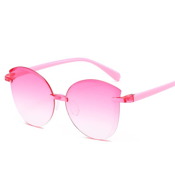 

factory wholesale 3-8 yrs kids sunglasses rimless lens children uv400 summer eyewear n590, Blue