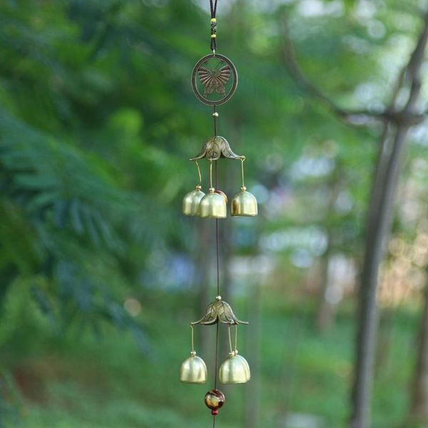 

6 bells double layer alloy wind chimes wind bell outdoor garden home decor lucky chimes brings luck fengshui