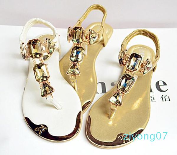 

summer womens sandals rhinestones rear wristbands with toe herringbone low to help flat shoes metalhead flat shoes ltsz07, Black