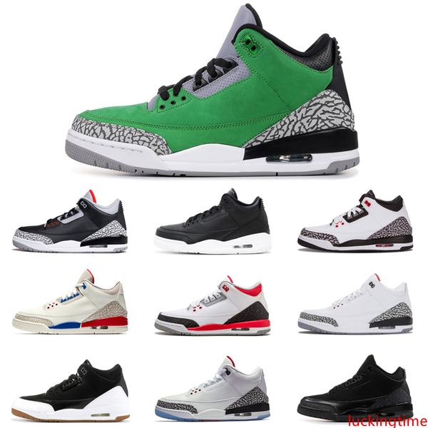 

3 3s og men basketball shoes air pure white black cat cement sport blue unc mens trainers fashion sports sneakers