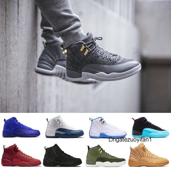 

12 12s vachetta tan nyc ovo white gym red dark grey basketball shoes air men women cherry wool taxi bluewool j12 retre sneakers