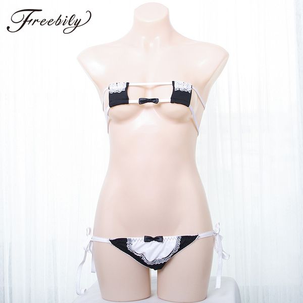 2019 Women Biquini Lingerie Sets Porno Mini Maid Bikini Anime Cosplay  Japanese Lolita Lace Three Point Bra Sets Sexy Underwear From Mallthree,  $11.22 ...