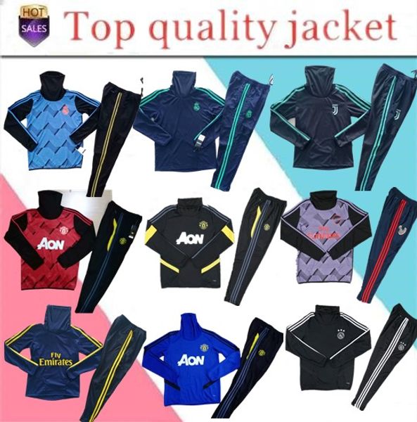 

new ajax real madrid hazard soccer tracksuit suit 2019 2020 paris mbappe football training suit naples 2019 ronaldo messi lucas maillot, Black;yellow