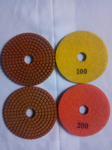 

metal-filled copper filled diamond resin wet polishing pads for granite marble quartz remove scratch diameter 100mm 4 inch
