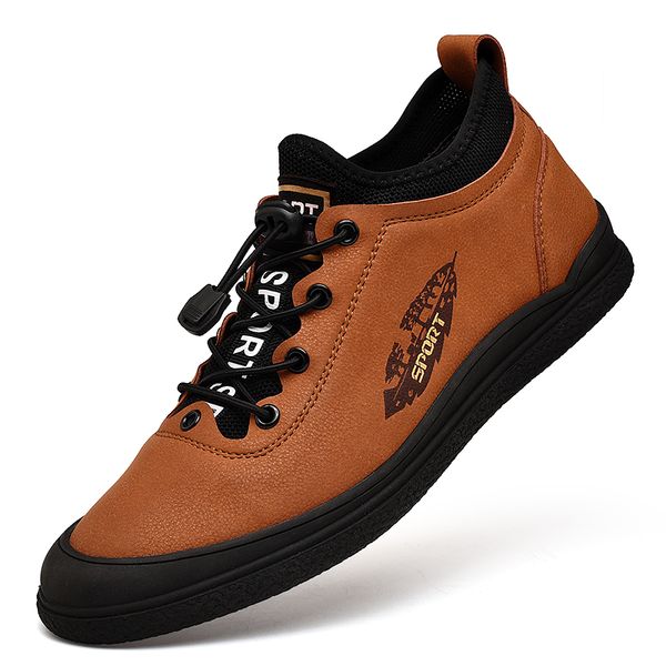 

fashion sneakers genuine leather casual shoes men breathable classic black brown male shoes autumn and winter sneakers