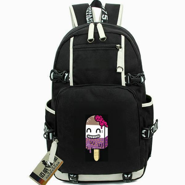 

drop dead backpack ice cream day pack first pick band star school bag computer packsack quality rucksack sport schoolbag outdoor daypack