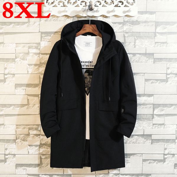 

2020 new 8xl 7xl 6xl plus size casual jackets autumn lengthen coat men sportswear mens fashionable jacket, Black;brown
