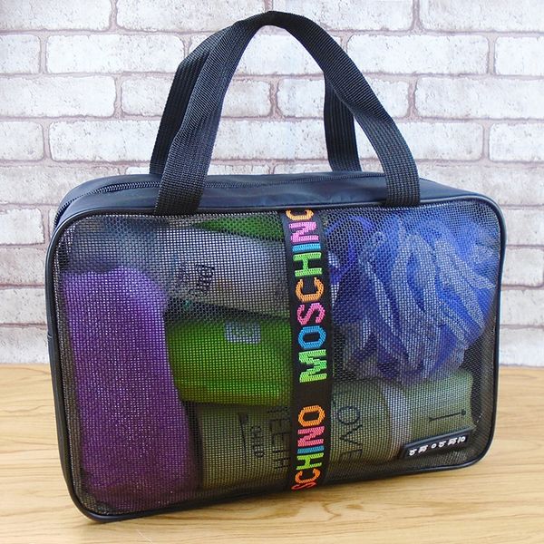 

female cute bag men's waterproof basket bath basket portable mesh cloth mesh cloth fitness bath bag