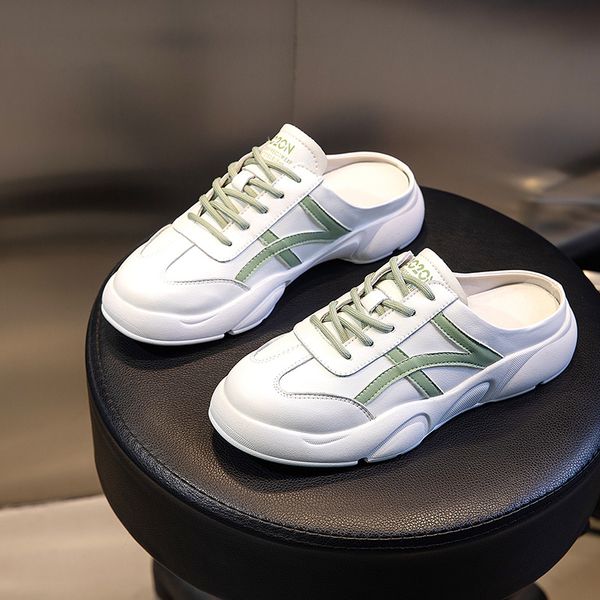 

2020 lady fashion sandals leather sneaker casual women shoes rubber cement footwear flat shoes lady sandal, Black