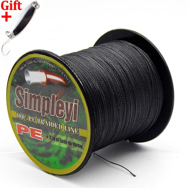 

simpleyi lure as gift 500m 6-100lb 4 stran pe braided fishing line power wire multifilament rope cord carp goods for fishing
