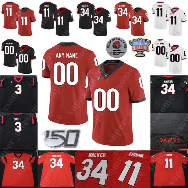 

CUSTOM Грузия Бульдоги футбол Джерси Замир Белый Джордж Пикенс Доминик Blaylock Azeez Ojulari Travon Уокер Джейми Ньюман Кирби Смарт