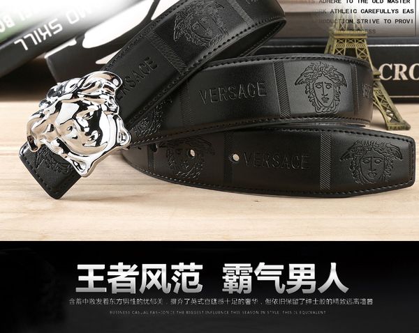 

Q56 013 ver ace belt men leather belt for men men belt 3 8cm, Black
