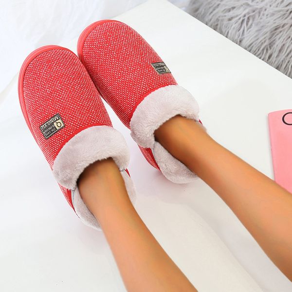 

women bedroom shoes 2020 winter fashion keep warm soft slippers indoors floor shoes woman cover heel slippers buty damskie, Black
