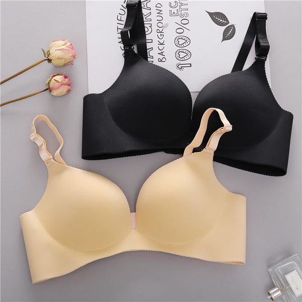 

бесшовные бюстгальтер сексуальных женщин нижнее белье b / c cup push up бюстгальтеры для женского bralette плавно цельный беспроводной масса, Red;black