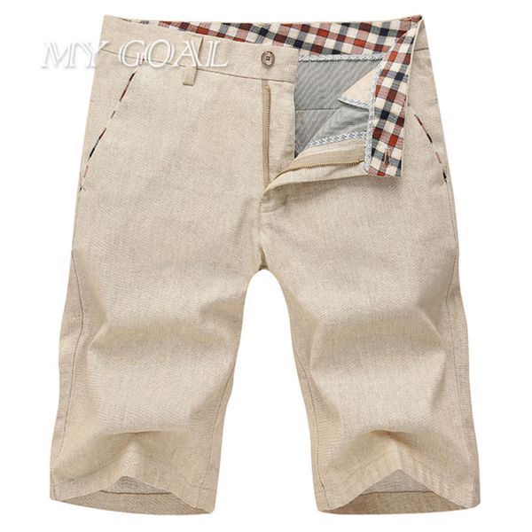 

2016 selling summer leisure mens short pants casual shorts for men natural linen trousers 2 colors, White;black