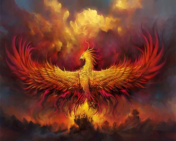 

fire rebirth secular phoenix home decor handcrafts /hd print oil painting on canvas wall art canvas pictures 200122