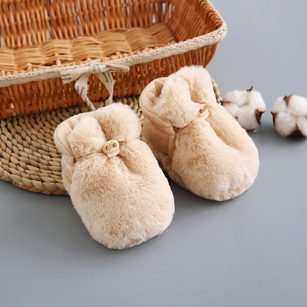 

autumn winter new born baby kids color cotton velvet shoes thickening plus velvet shoes with soft bottom m